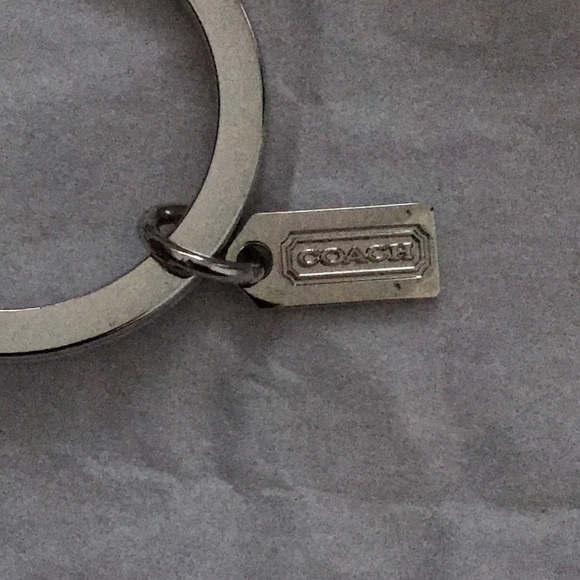 Coach Heart Script Crystal Pink Key Fob Keychain - Picture 2 of 5